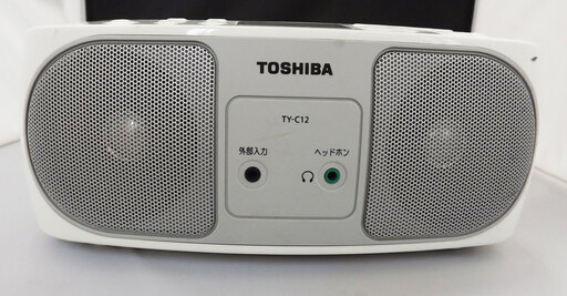 【値下げ！】TOSHIBA 東芝 CDラジオ 白 TY-C12 CDデッキ CDプレイヤー コンセント 中古 動作確認済 #KM031