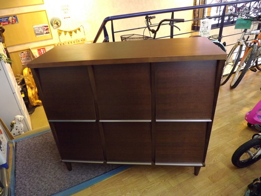 ブックシェルフ　本棚　収納棚　シェルフラック　幅：80ｃｍ　ダークブラウン　札幌　西岡店