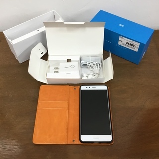 HUAWEI　P10　lite　ホワイト　SIMフリー　専用カバー付