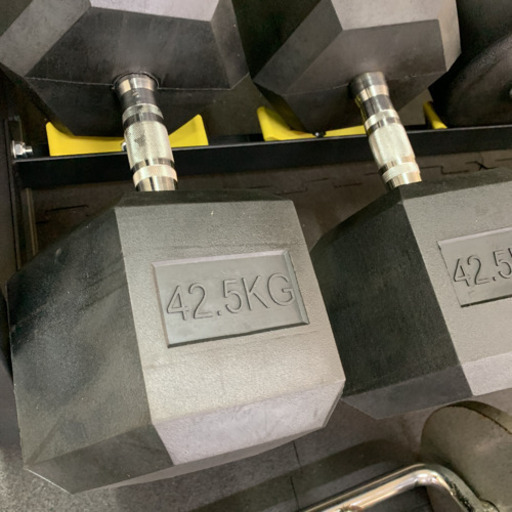 ラバーヘックスダンベル 42.5kg  2個