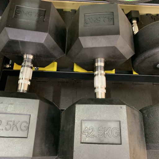 ラバーヘックスダンベル 42.5kg  2個