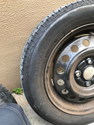 タイヤ 鉄チンホイール付き