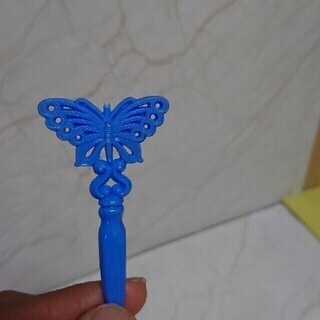 レトロ 蝶々 マドラー ６本セットの画像