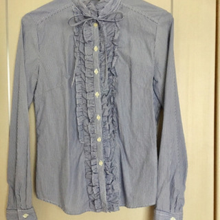 ネイビーストライプブラウス