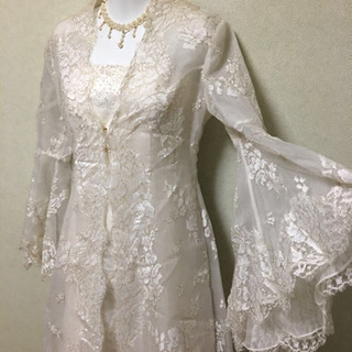 クラシカル ウエディングドレス 豪華2wayコート&マーメイドド...