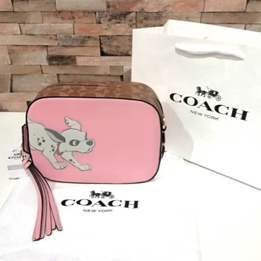 新品 DISNEY X COACH カメラ バッグ ウィズ ダルメシアン