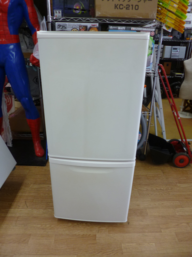 パナソニック 2ドア冷蔵庫 138L NR-B144W-W 2012年 ホワイト Panasonic冷凍冷蔵庫 100Lクラス ☆ PayPay(ペイペイ)決済可能 ☆ 札幌市 清田区 平岡