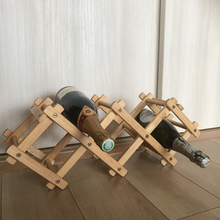 美品 木製 ワインラック ワインスタンドの画像