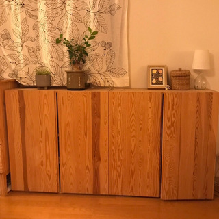 イケア  IVAR 扉付き棚 2台 6/21(金)まで受渡し希望