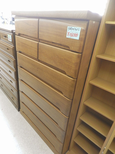 7段ハイチェスト 幅88㎝ 茶色 箪笥 タンス 整理タンス ☆ PayPay(ペイペイ)決済可能 ☆ 札幌市 北区 屯田