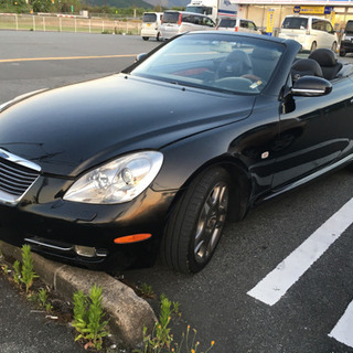 希少 US レクサスSC430 ブラック ブラック革 左ハンドル マークレビンソン  高級ガラスコーティング施工済 カロッツェリアサイバーナビ サイドカメラの画像