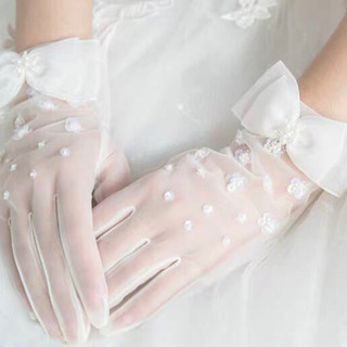 新品 ♥ ショートグローブ レース ブライダル ウェディング 手...