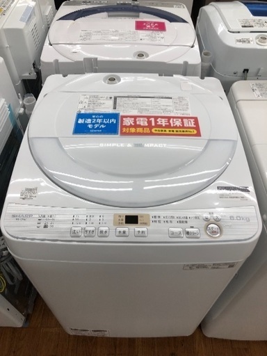 2019年モデルの高年式洗濯機！綺麗です！6.0キロタイプ