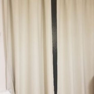 暗幕1級遮光カーテン 幅100cm×丈190cm2枚 ナチュラル...