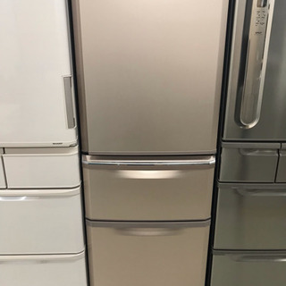 【リサイクルサービス八光　田上店　安心の3か月保証　配達・設置OK】三菱電機  MR-C34X-P [冷蔵庫 Cシリーズ （335L・右開） 3ドア シャンパンピンク]