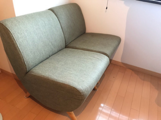 ソファ グリーン (1人掛け用2脚、2人掛け1脚)