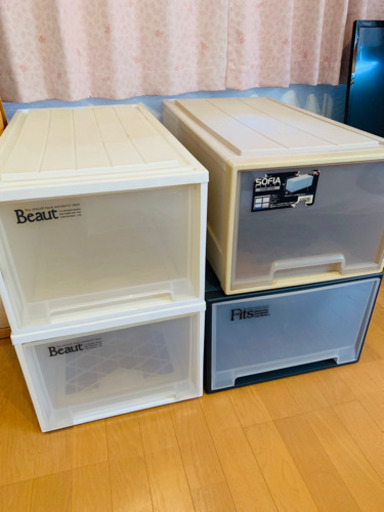 衣装ケース 収納 ホワイト モノトーン 4つ