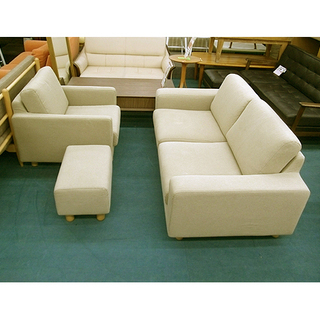 札幌【無印良品 ソファ3点セット】ワイドアーム2シーター＆スリム