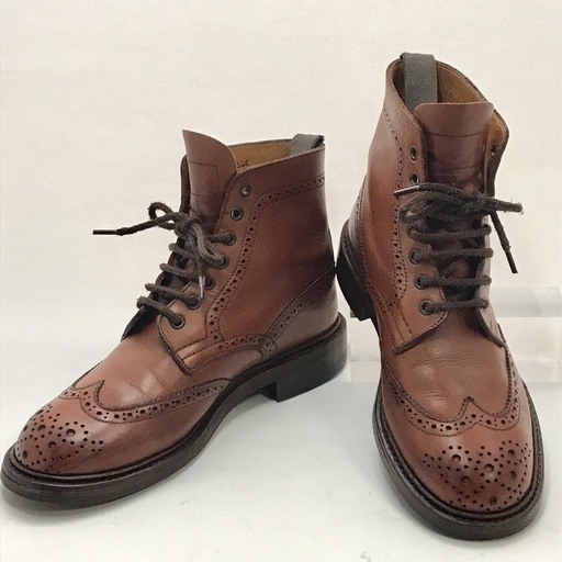 美品 Tricker's トリッカーズ　カントリーブーツ　ウイングチップ