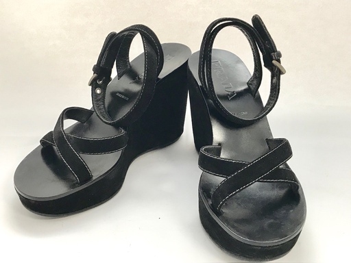 【 PRADA 】 厚底 ミュール パンプス ヒール シューズ サイズ37