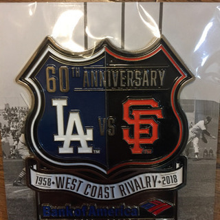 大リーグ LA vs SF 記念ピンバッチ