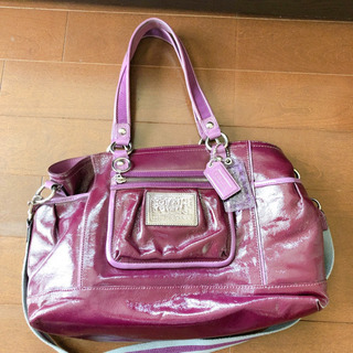 COACH(コーチ) トートバッグ ボルドー×パープル 