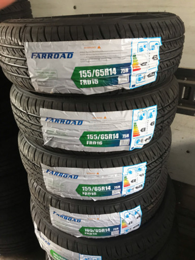 155/65/14新品タイヤ、交換込み