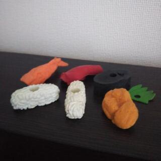 【未使用】お寿司 消しゴム 5セットの画像