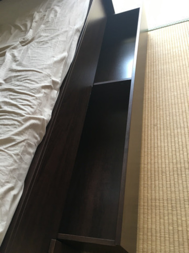 【値下げしました】IKEA 収納付きダブルベッド ※追記有