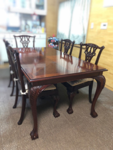 マホガニー ダイニング セット テーブル チェア 大塚家具
