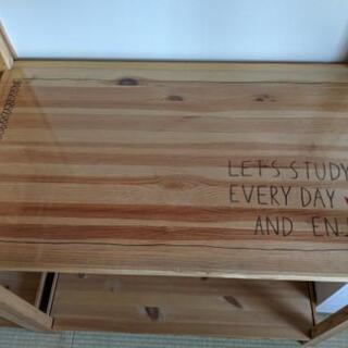 【お値下げします】IKEAの幅広収納棚（机として使用可）写真右側の画像