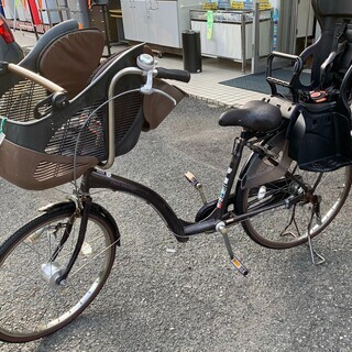 26インチ自転車　前後チャイルドシート　3段変速ギア　