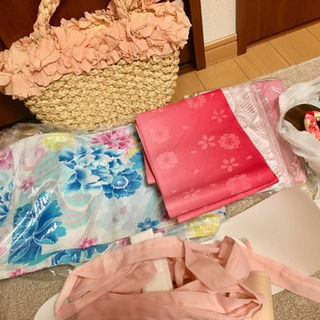 浴衣 着付けセット 下駄 カゴバッグ