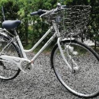 自転車　27インチ　6段変速　ノーパンクタイヤ