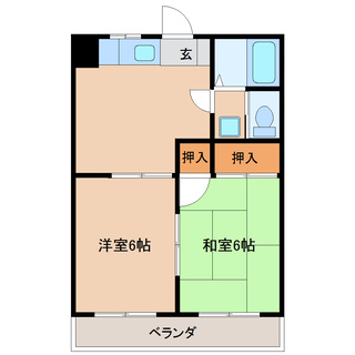 山武市和田【アキヨマンション】　最上階角部屋！使いやすい２ＤＫです！駐車場も広々2台以上確保可（要別途契約） - 山武市