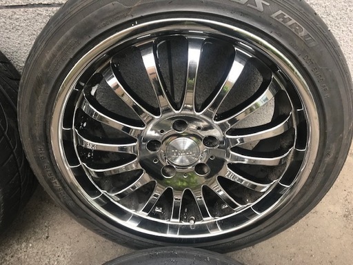 【美品】１８インチホイール　18×8　+45　114.3×5H　レヴォーグ オデッセイ プリウスα マークXなど