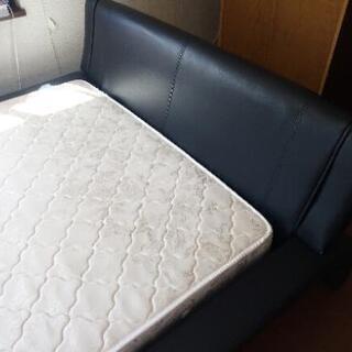 【デザイナーズ】ベッドフレーム＆マットレス【ダブルサイズ】の画像