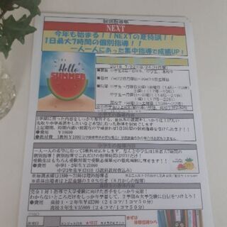 NEXT 夏期講習受付スタート🙌🙌🙌の画像