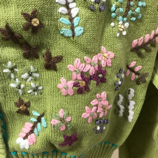 刺しゅうの可愛いコットンパーカーの画像