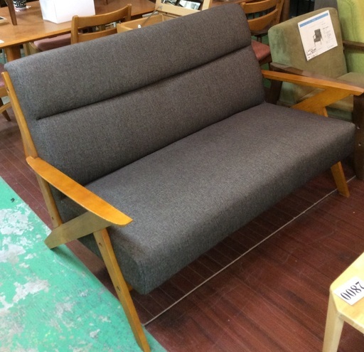 【送料無料・設置無料サービス有り】ICHIBA　イチバ ソファ EMS-2465BE グレー 中古