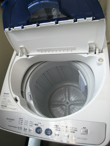 シャープ 全自動 洗濯機 4.5kg Ag+イオン 除菌