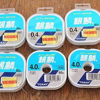 未使用テグス　４，０号　６巻