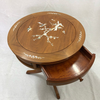 民芸花梨螺鈿細工製作テーブルセット