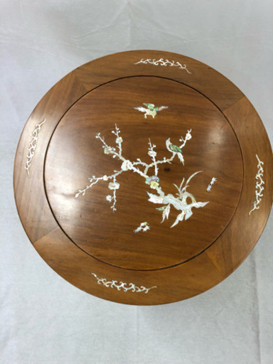 民芸花梨螺鈿細工製作中古テーブルセット