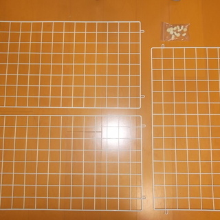 「ワイヤーネット 白3個セット」 70cm×40cm×0.5cm　