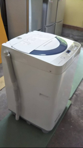 家電祭り　20％OFFキャンペーン中【リサイクルサービス八光　田上店　安心の3か月保証　配達・設置OK】シャープ 全自動洗濯機 穴なし槽 5.5Kgタイプ グレー ES-GE55R-H