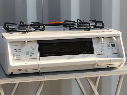 美品！パロマ エブリシェフ LP ガスコンロ◇プロパン ガステーブル 2016年製 水無グリル PA-360WHA-L★