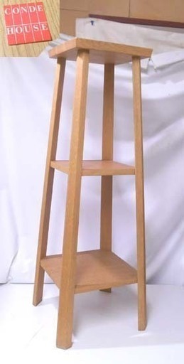 カンディハウス 棚 3段 花台 置台 木製 ナチュラルブラウン CONDE HOUSE 旭川家具 札幌 白石区 東札幌