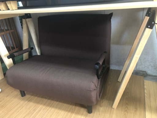 【リサイクルサービス八光　田上店　配達・設置OK】ブラウン　ソファ ベッド