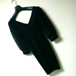 大きなパールがポイント ボディコン ミニドレス Mの画像